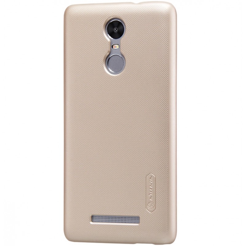 Redmi Note 3/Note 3 Pro dėklas auksinė "Nillkin" Frosted Shield + plėvelė Redmi Note 3/Note 3 Pro dėklas auksinė "Nillkin" Frosted Shield + plėvelė